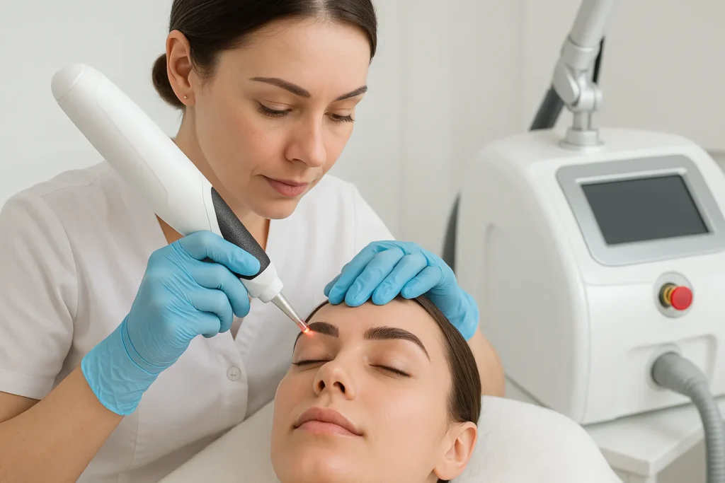 Profesjonalne zabiegi, takie jak laser czy solucja, pozwalają skutecznie rozjaśnić makijaż permanentny brwi