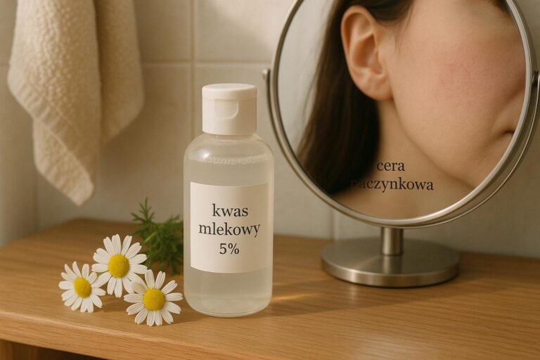 Tonik z kwasem mlekowym w naturalnej łazience – pielęgnacja cery naczynkowej