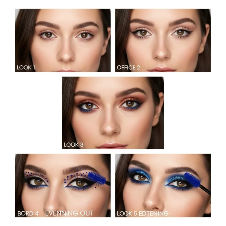 Makijaż z niebieskim tuszem – 5 looków od dziennych po wieczorowe